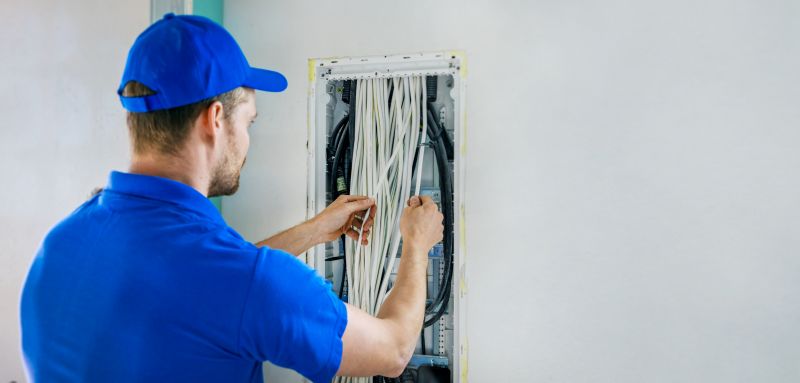 Electrician Performing Wiring Work